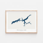watauga lake tennessee map poster – minimalist lake wall art - image 1