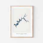 watts bar lake tennessee map poster – minimalist lake wall art - image 2