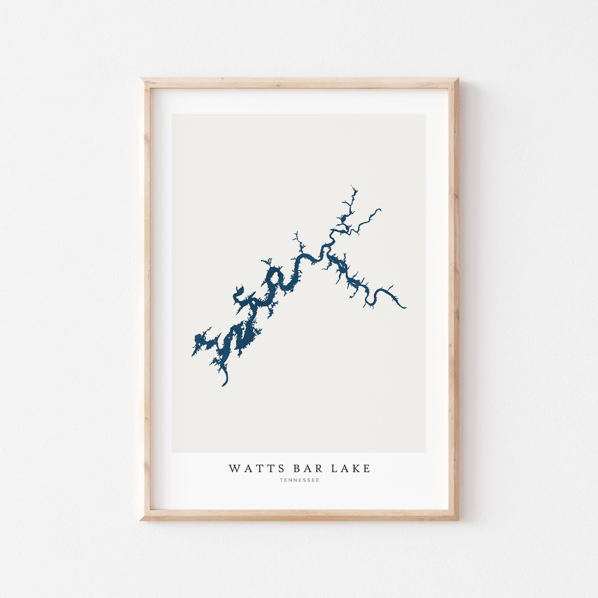 watts bar lake tennessee map poster – minimalist lake wall art - image 2