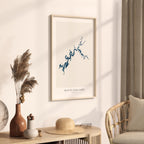watts bar lake tennessee map poster – minimalist lake wall art - image 3