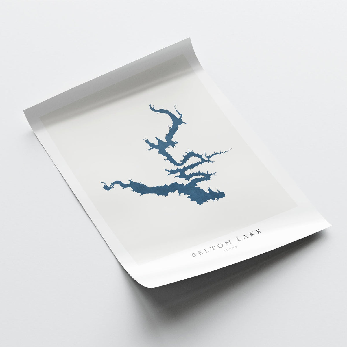belton lake texas map poster – minimalist lake wall art - image 6