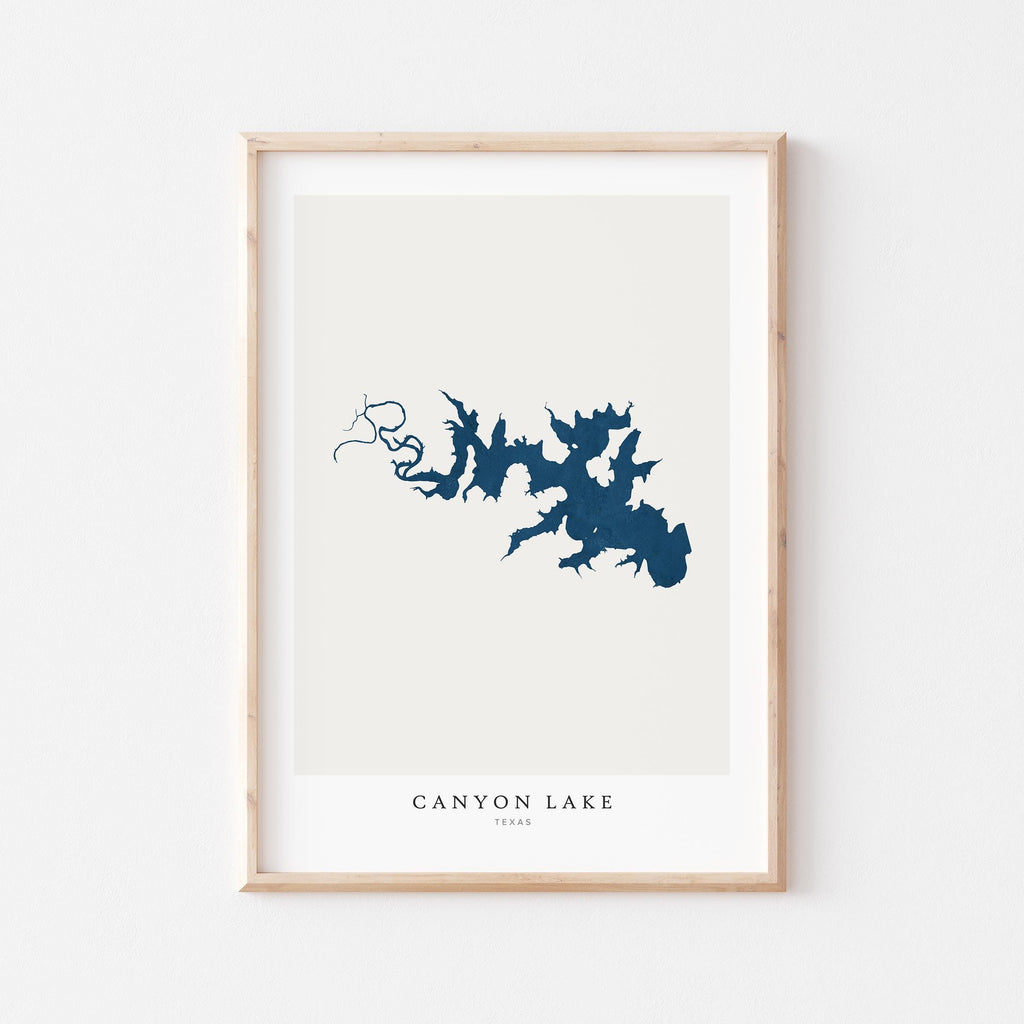canyon lake texas map poster – minimalist lake wall art - image 2