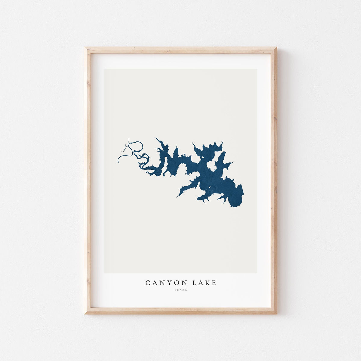 canyon lake texas map poster – minimalist lake wall art - image 2