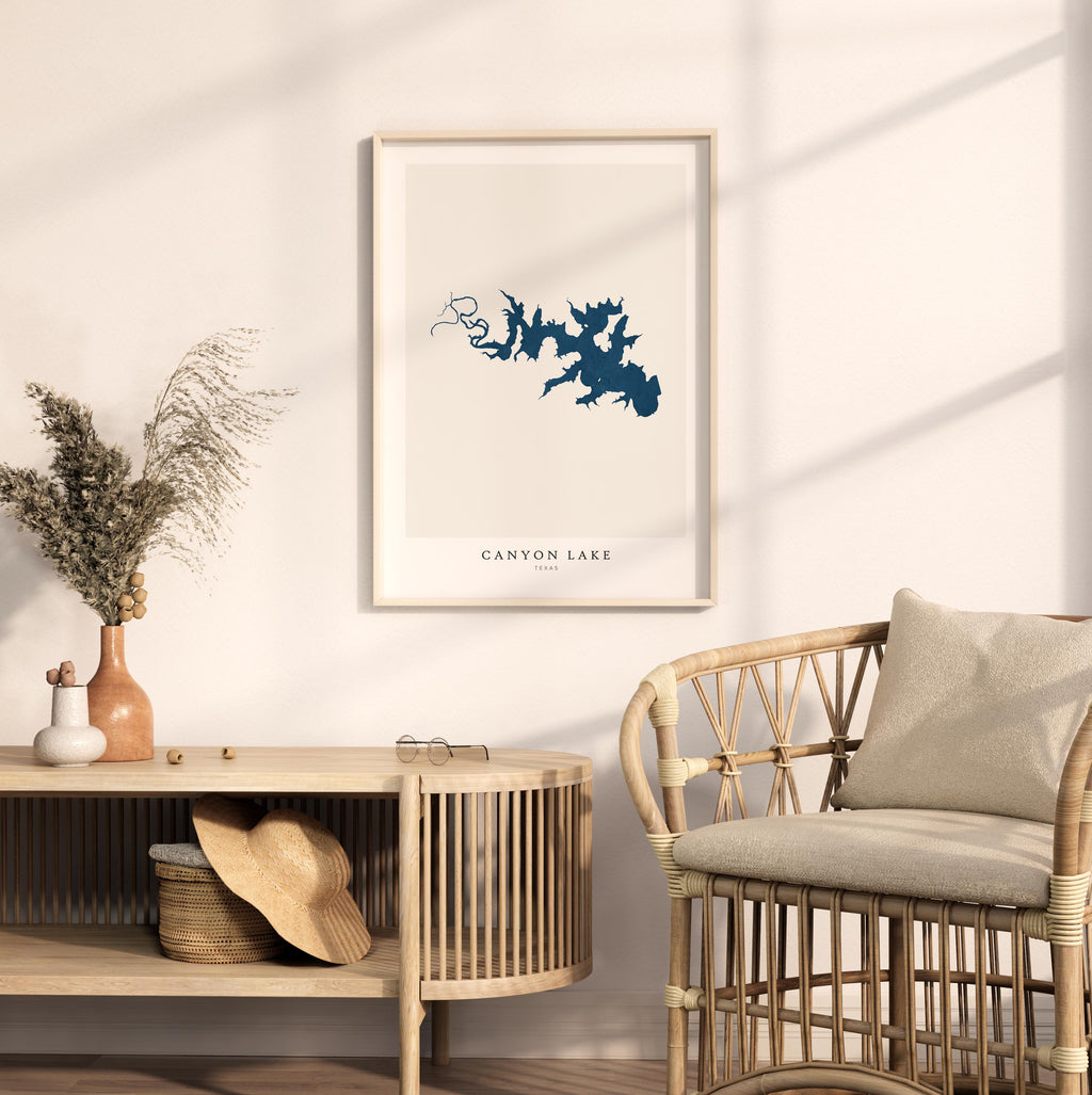 canyon lake texas map poster – minimalist lake wall art - image 5