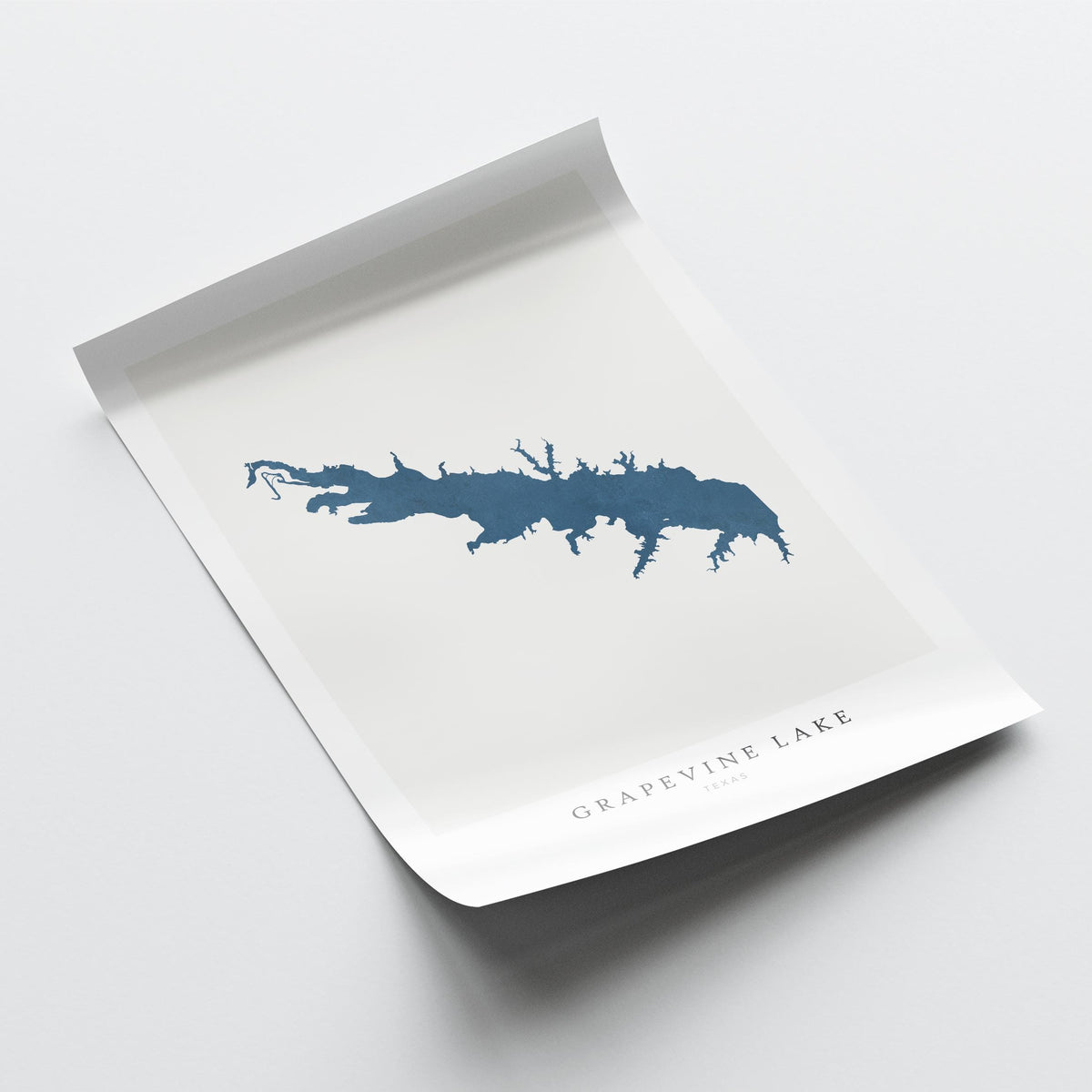 grapevine lake texas map poster – minimalist lake wall art - image 6