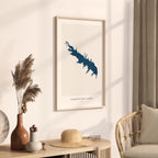 grapevine lake texas map poster – minimalist lake wall art - image 3
