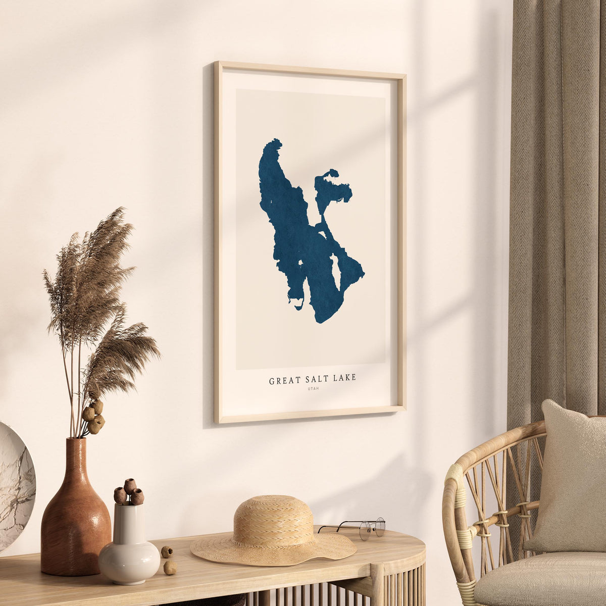 great salt lake utah map poster – minimalist lake wall art - image 3