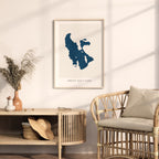 great salt lake utah map poster – minimalist lake wall art - image 5