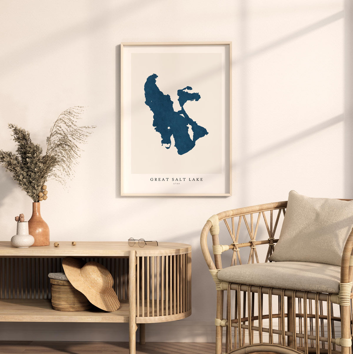 great salt lake utah map poster – minimalist lake wall art - image 5