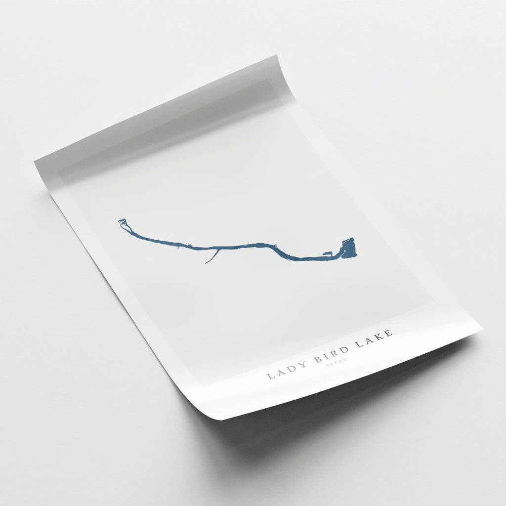 lady bird lake utah map poster – minimalist lake wall art - image 6