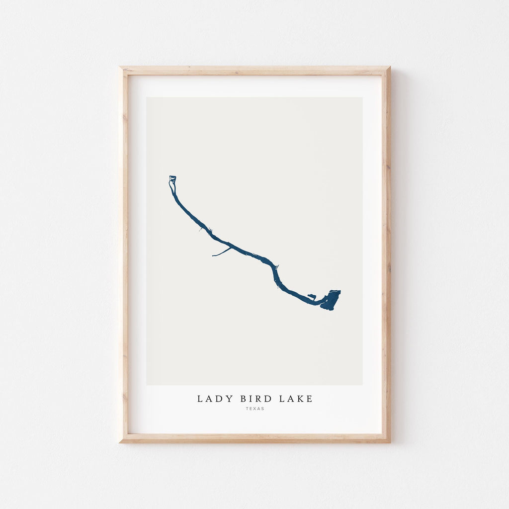 lady bird lake utah map poster – minimalist lake wall art - image 2