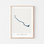 lady bird lake utah map poster – minimalist lake wall art - image 2