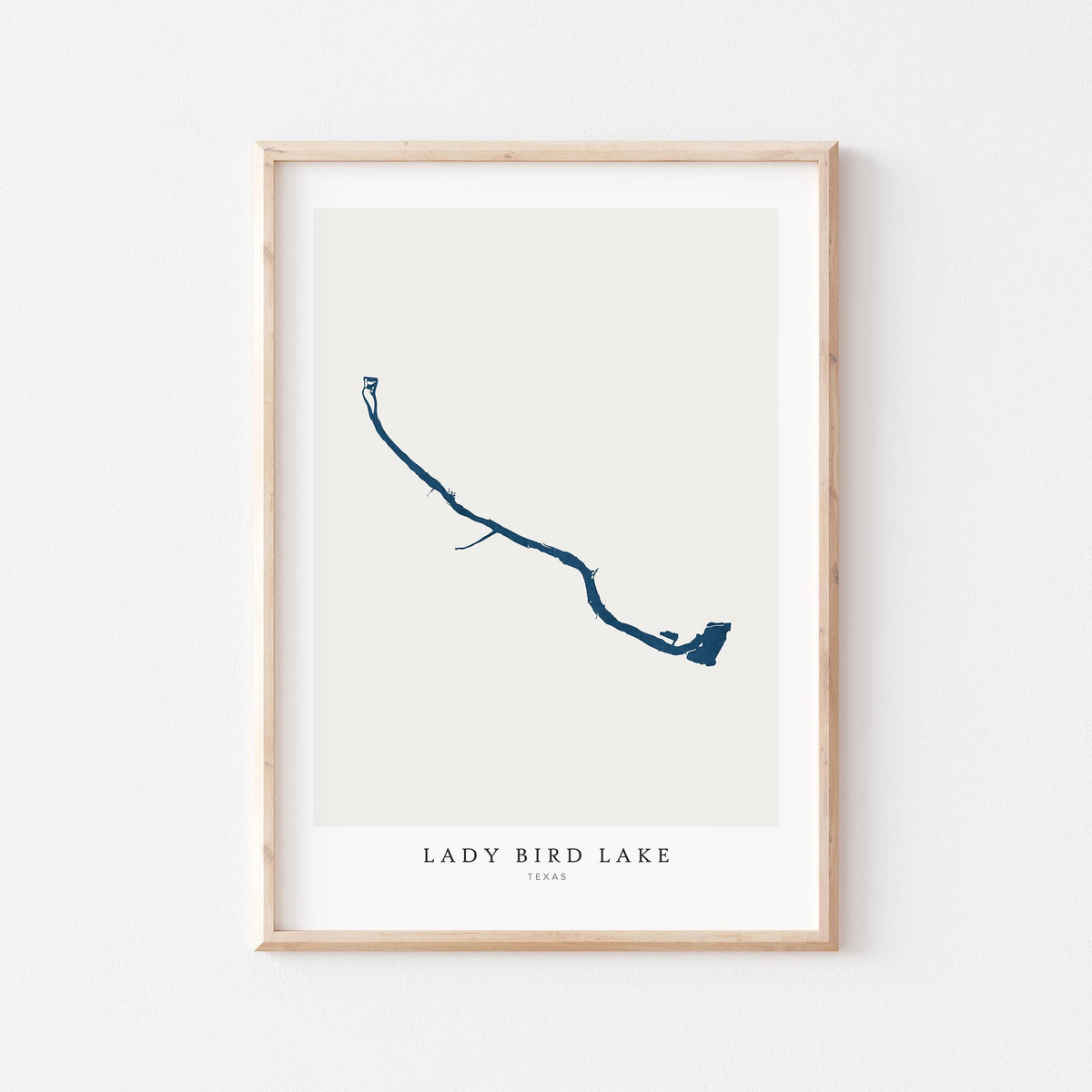 lady bird lake utah map poster – minimalist lake wall art - image 2
