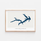 lake bob sandlin texas map poster – minimalist lake wall art - image 1