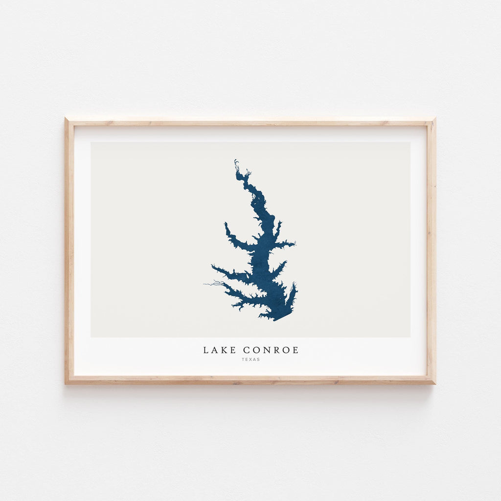 lake conroe texas map poster – minimalist lake wall art - image 2