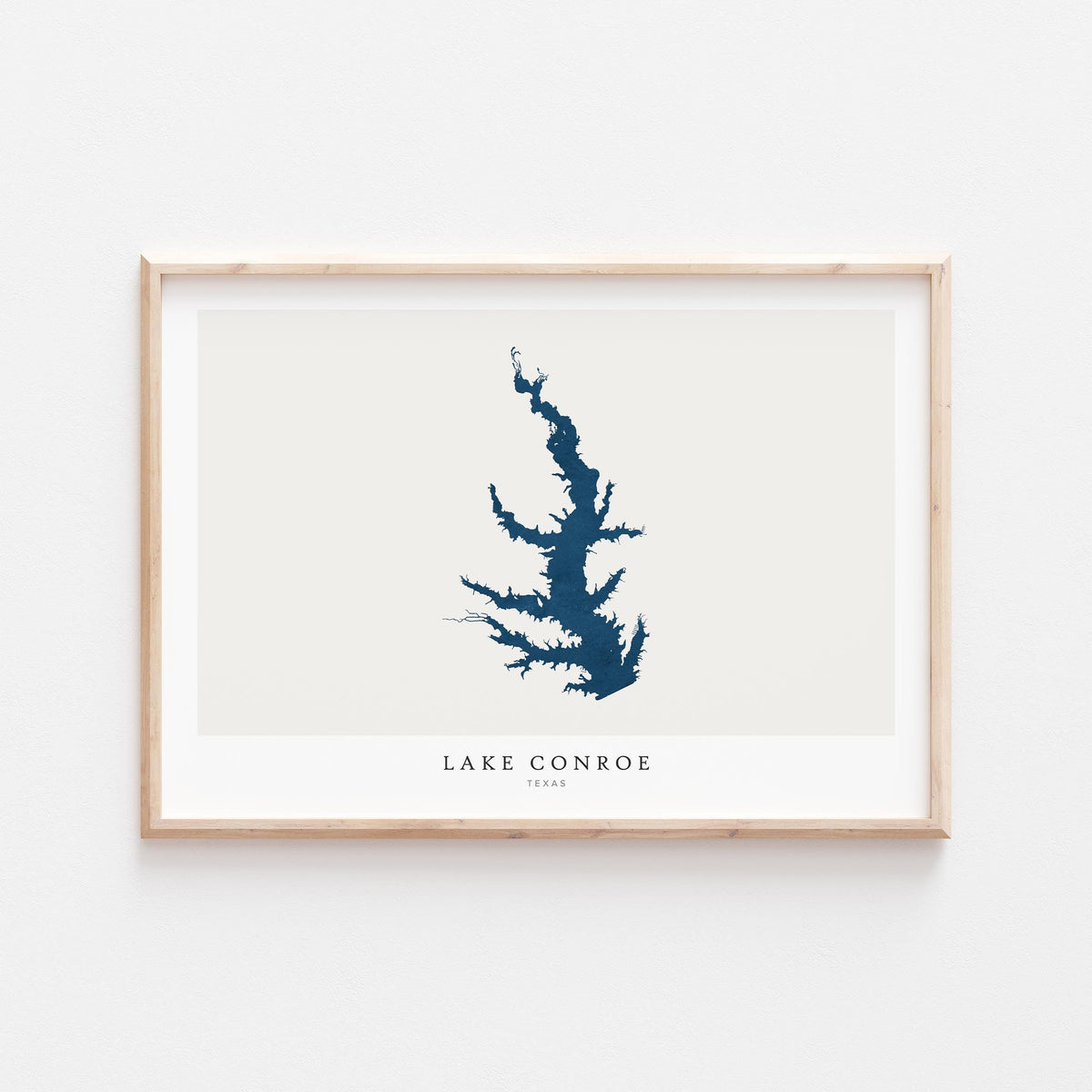 lake conroe texas map poster – minimalist lake wall art - image 2