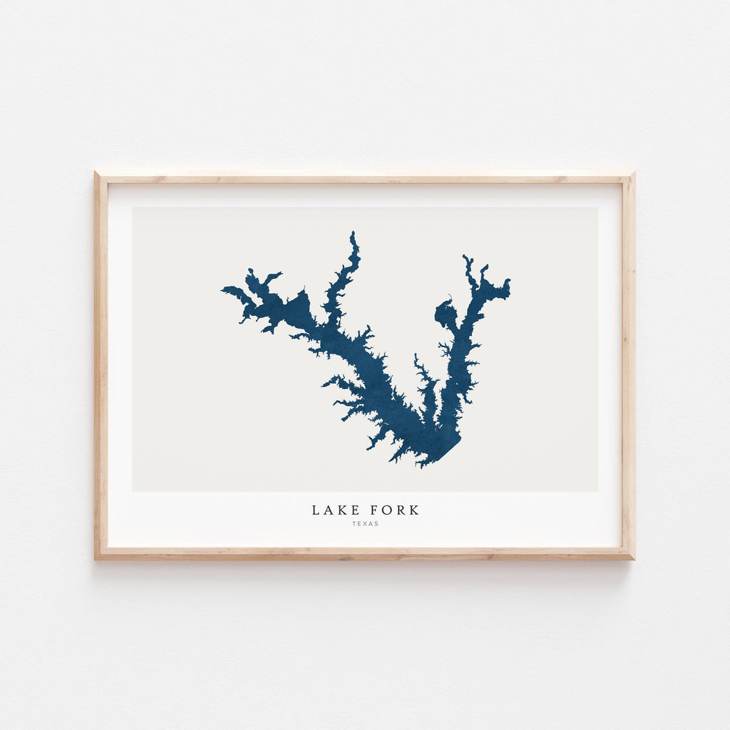 lake fork texas map poster – minimalist lake wall art - image 2
