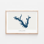 lake fork texas map poster – minimalist lake wall art - image 2
