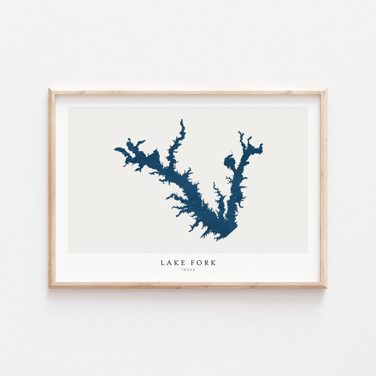 lake fork texas map poster – minimalist lake wall art - image 2