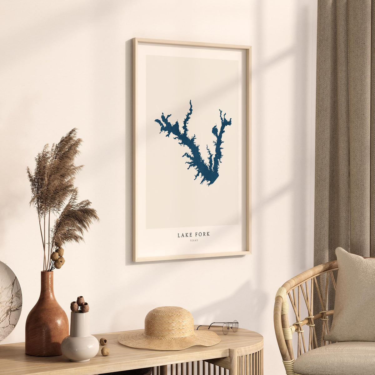 lake fork texas map poster – minimalist lake wall art - image 3