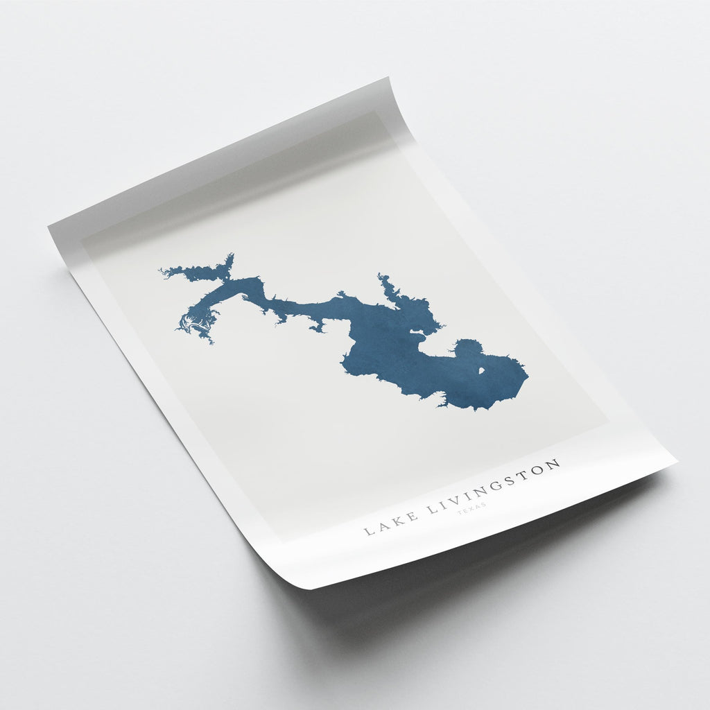 lake livingston texas map poster – minimalist lake wall art - image 6