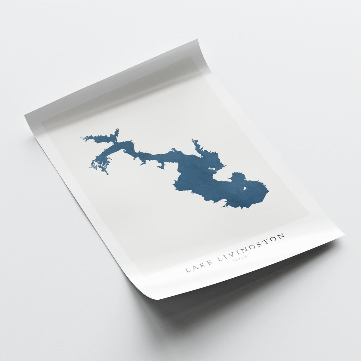 lake livingston texas map poster – minimalist lake wall art - image 6