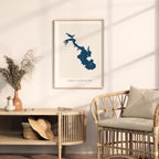 lake livingston texas map poster – minimalist lake wall art - image 5