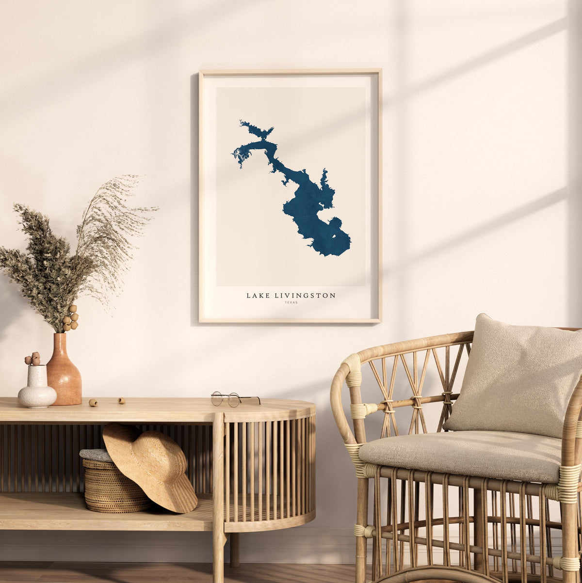 lake livingston texas map poster – minimalist lake wall art - image 5
