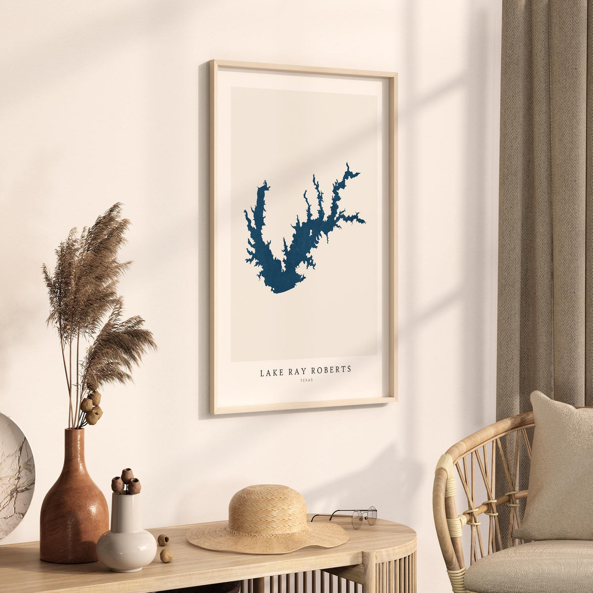 lake ray roberts texas map poster – minimalist lake wall art - image 3