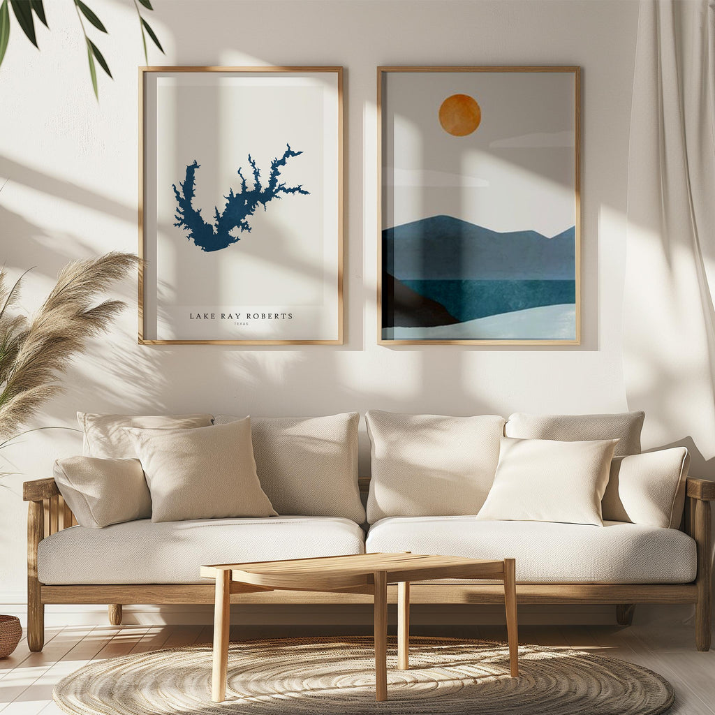 lake ray roberts texas map poster – minimalist lake wall art - image 7