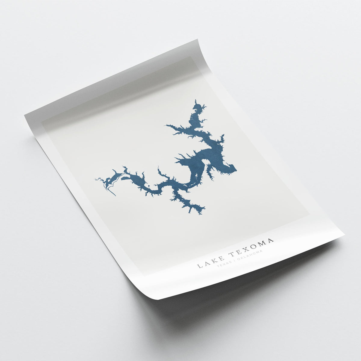 lake texoma oklahoma map poster – minimalist lake wall art - image 6