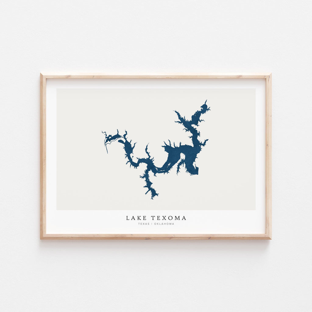 lake texoma oklahoma map poster – minimalist lake wall art - image 2