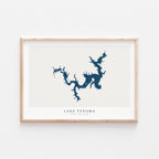 lake texoma oklahoma map poster – minimalist lake wall art - image 2