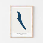 lake willoughby vermont map poster – minimalist lake wall art - image 1