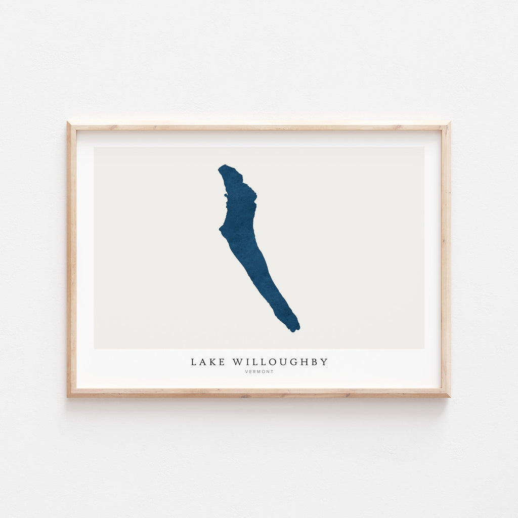 lake willoughby vermont map poster – minimalist lake wall art - image 2