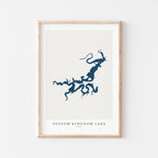 possum kingdom lake texas map poster – minimalist lake wall art - image 1