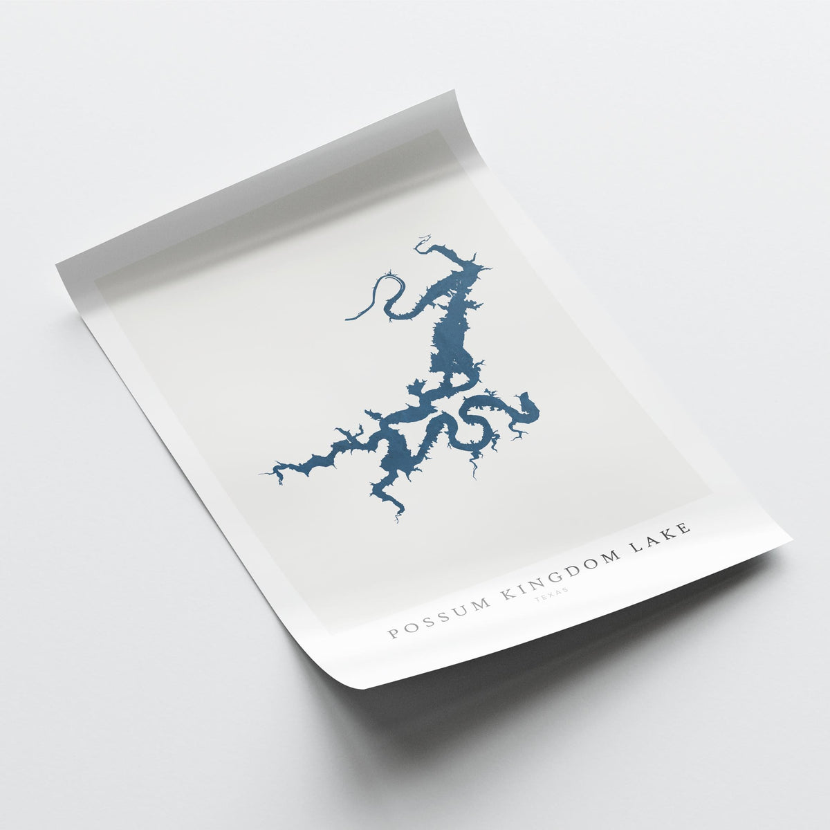 possum kingdom lake texas map poster – minimalist lake wall art - image 6