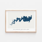 stillhouse hollow lake texas map poster – minimalist lake wall art - image 1