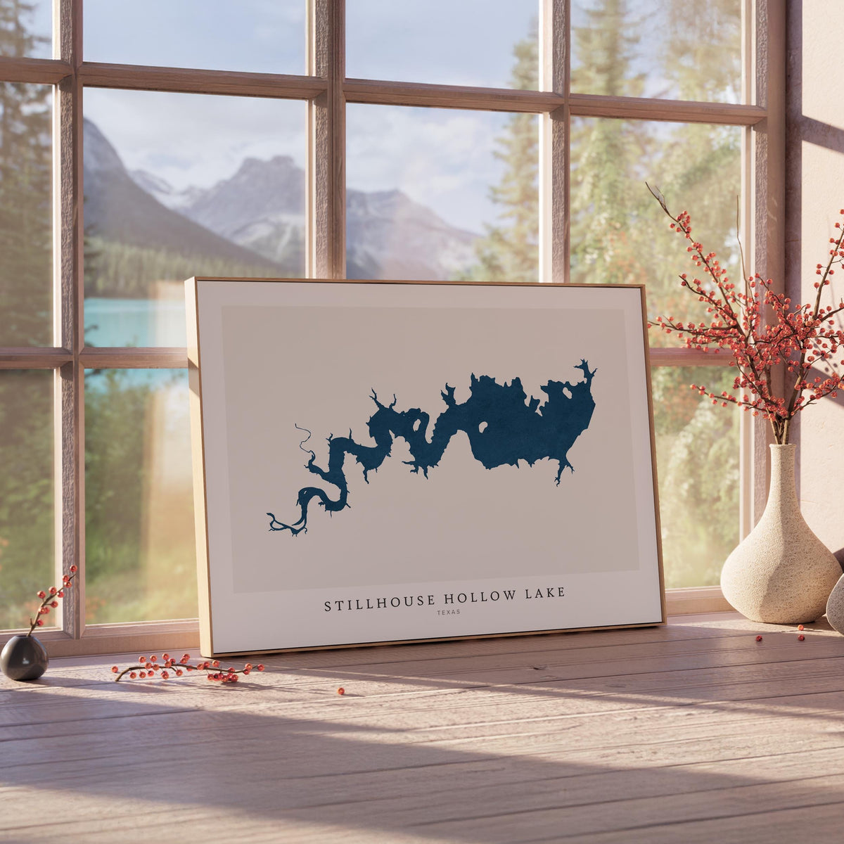 stillhouse hollow lake texas map poster – minimalist lake wall art - image 4