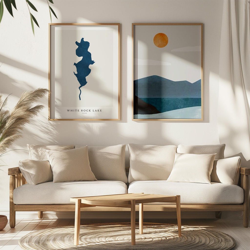 white rock lake texas map poster – minimalist lake wall art - image 7