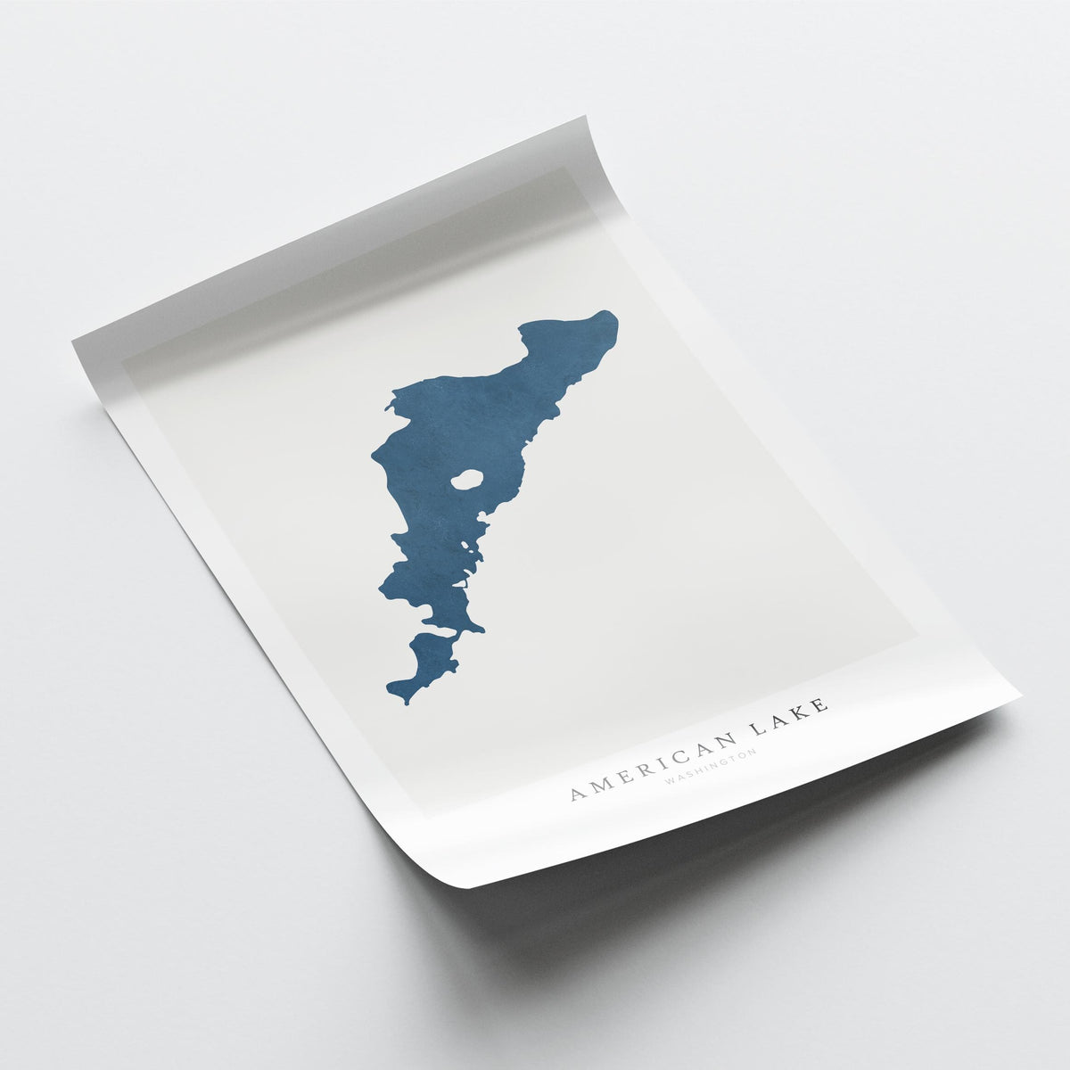 american lake washington map poster – minimalist lake wall art - image 6