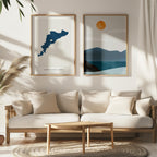 american lake washington map poster – minimalist lake wall art - image 7