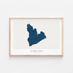 clark lake wisconsin map poster – minimalist lake wall art - image 2