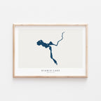 diablo lake washington map poster – minimalist lake wall art - image 2