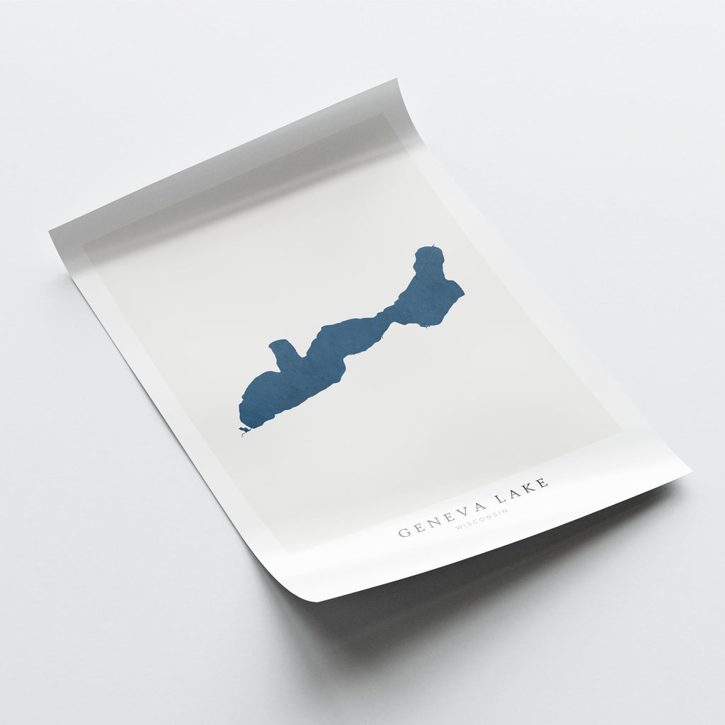 geneva lake wisconsin map poster – minimalist lake wall art - image 6