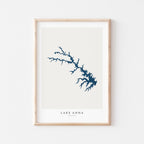 lake anna virginia map poster – minimalist lake wall art - image 1