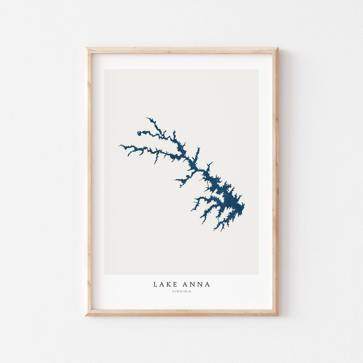 lake anna virginia map poster – minimalist lake wall art - image 1