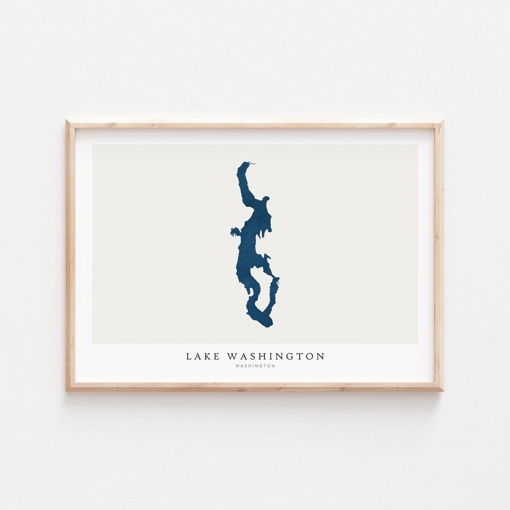 lake washington washington map poster – minimalist lake wall art - image 2