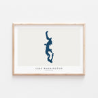 lake washington washington map poster – minimalist lake wall art - image 2