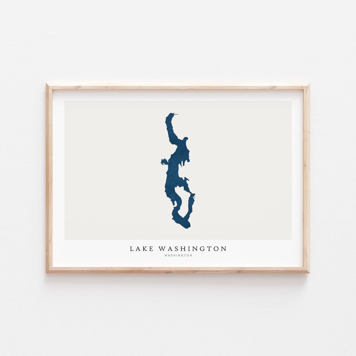 lake washington washington map poster – minimalist lake wall art - image 2